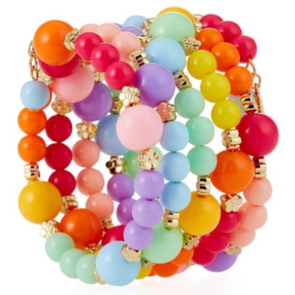 NWT New Greenbeads Rainbow Multi-Row Bracelet - Picture 4 of 6